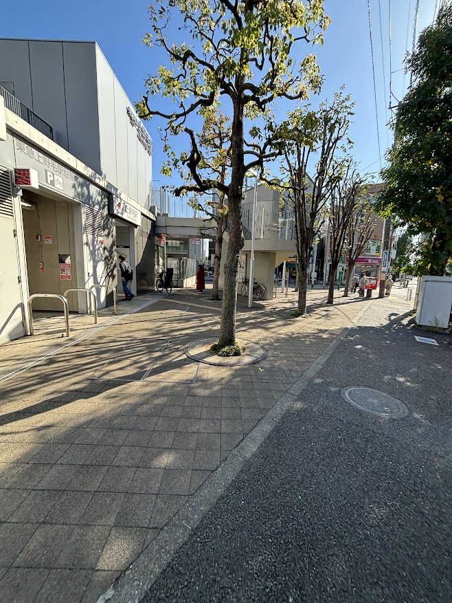上野毛駅前