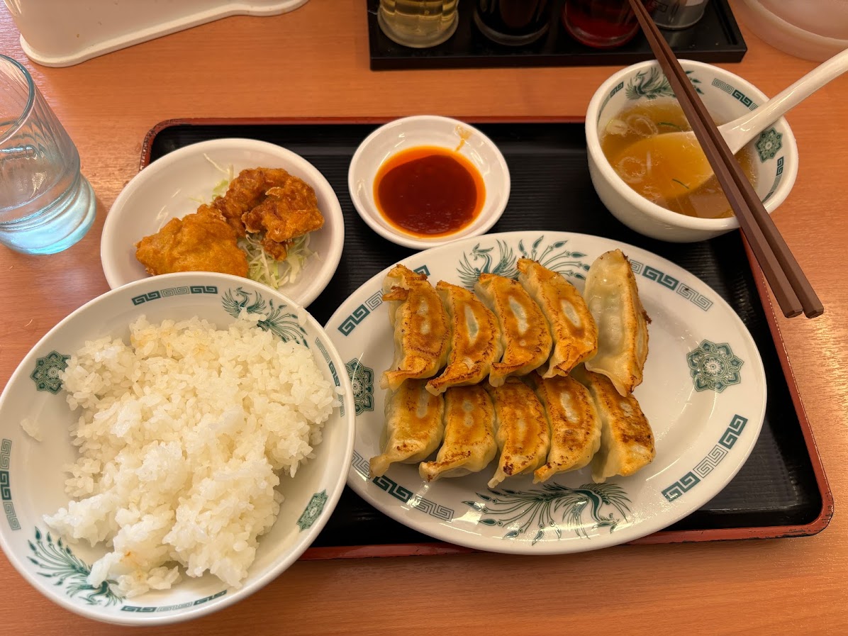 W餃子定食（唐揚げ2個）