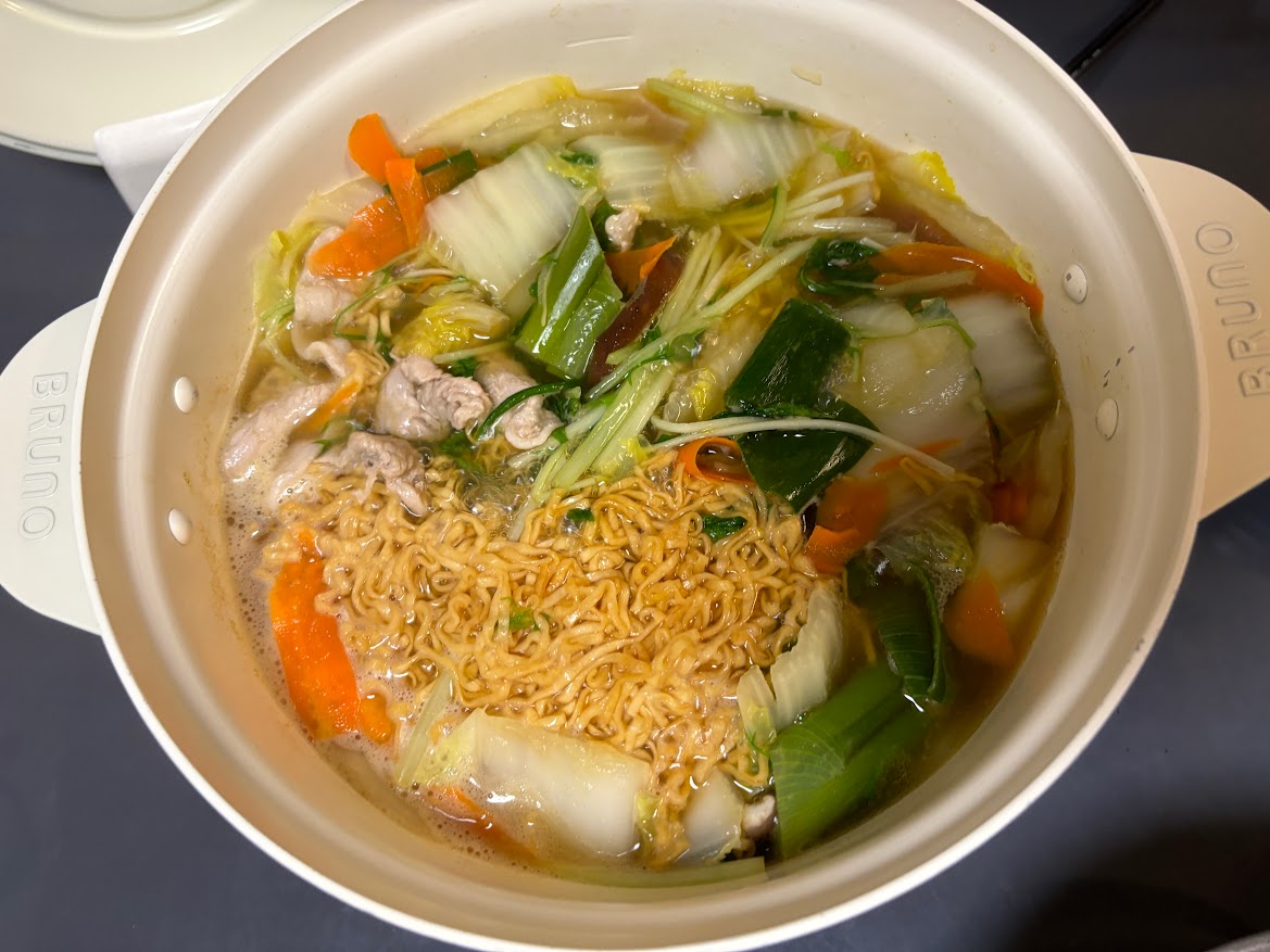 鍋〆（シメ）チキンラーメンで鍋