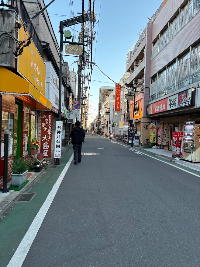 石神井公園への道