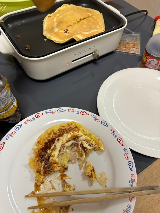 みなさまのお墨付き だしの旨みがきいたお好み焼粉 500gで作ったお好み焼き