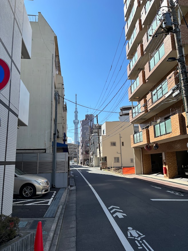 小村井駅近くからの東京スカイツリー