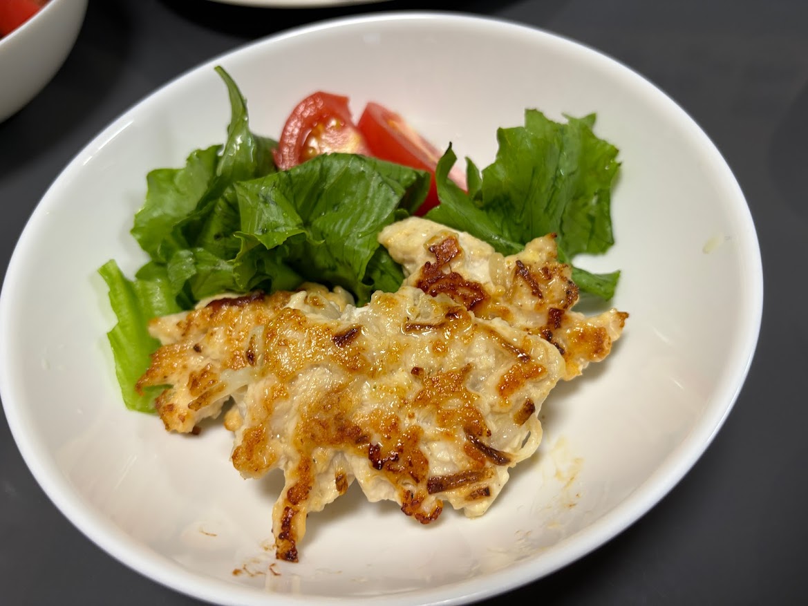 鶏胸肉ともやしのもちもち焼き