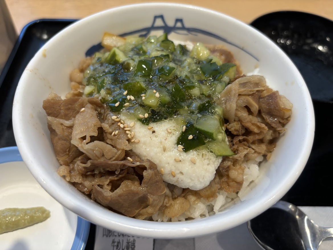 山形だしわさびとろろ牛めし並盛