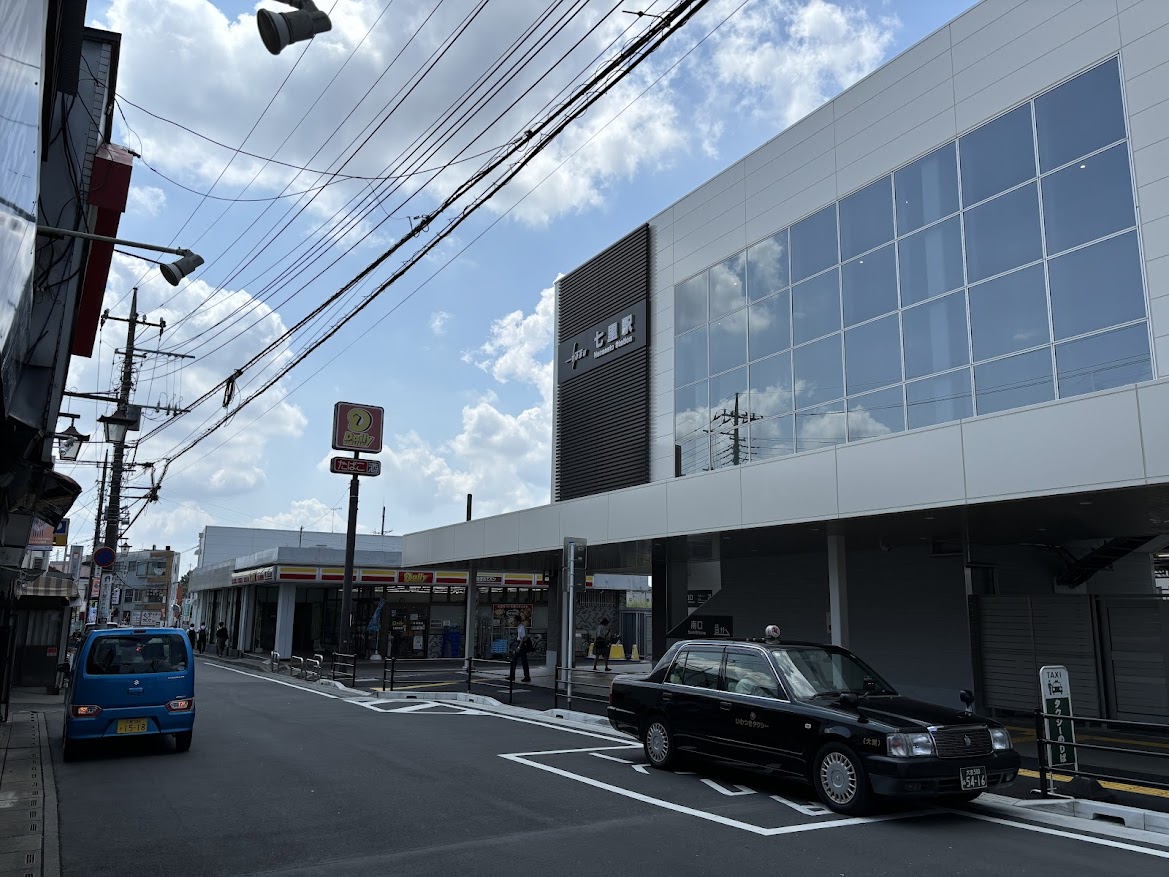 東武野田線(東武アーバンパークライン)の七里駅 南口駅前