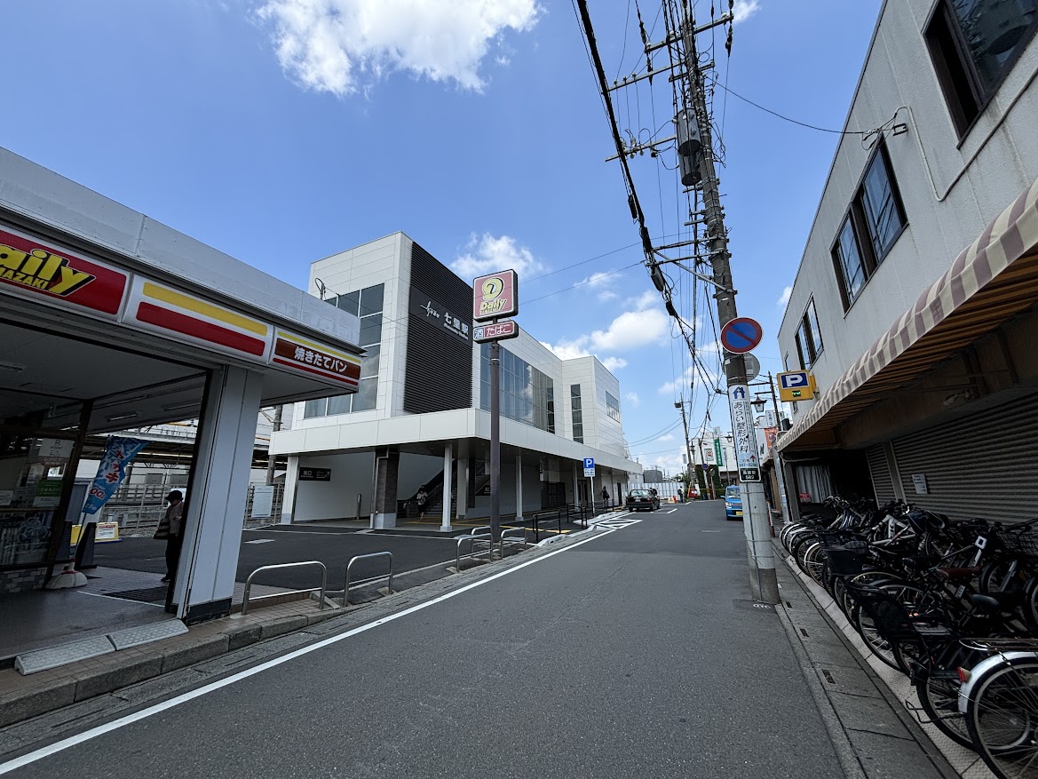 東武野田線(東武アーバンパークライン)の七里駅 南口駅前