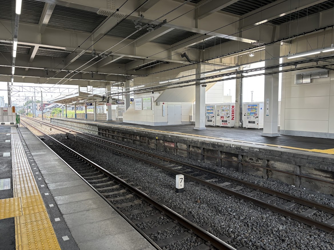 東武野田線(東武アーバンパークライン)の七里駅 ホーム