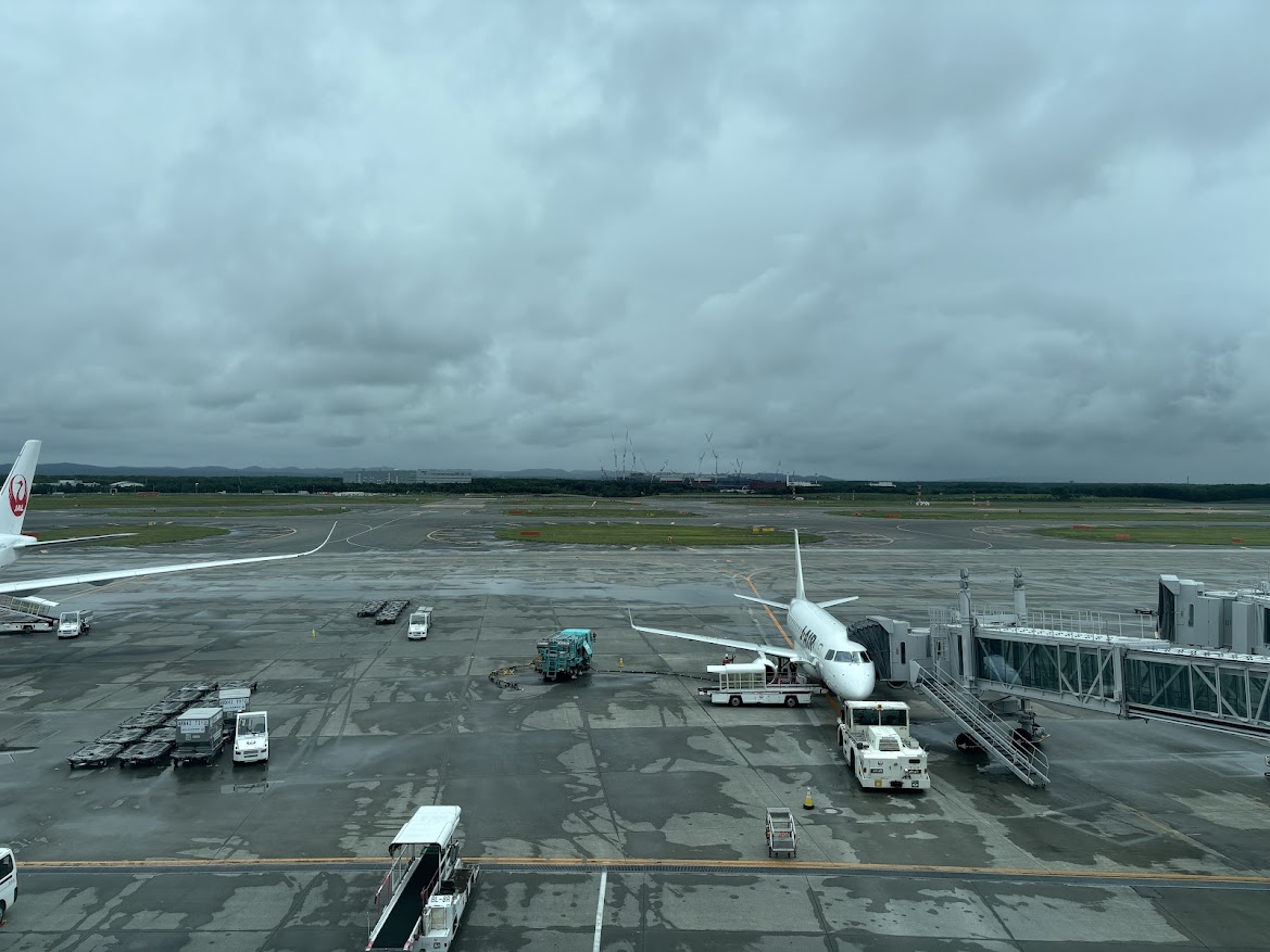 新千歳空港から見える建設中のラピダス工場