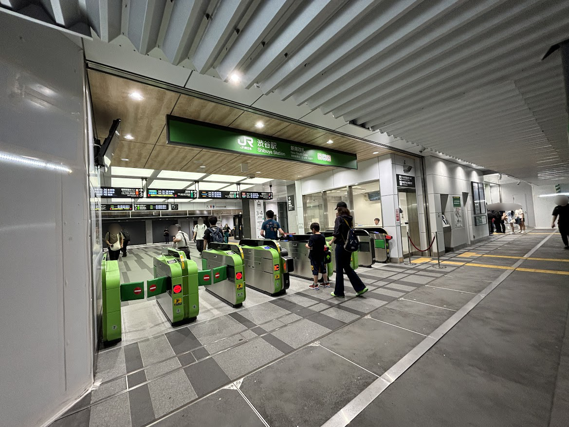 JR渋谷駅の新南改札を新駅舎に移転後、初めての利用