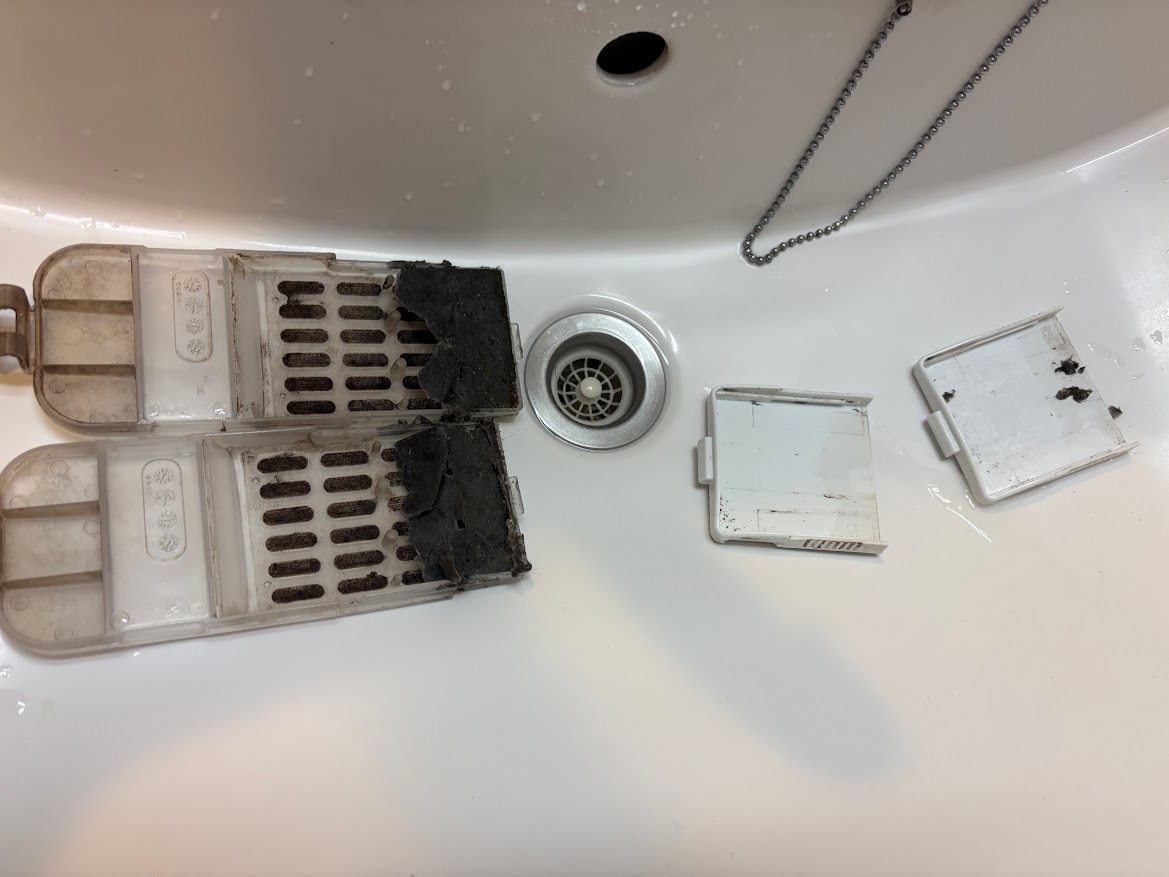 洗濯槽フィルターの汚れ