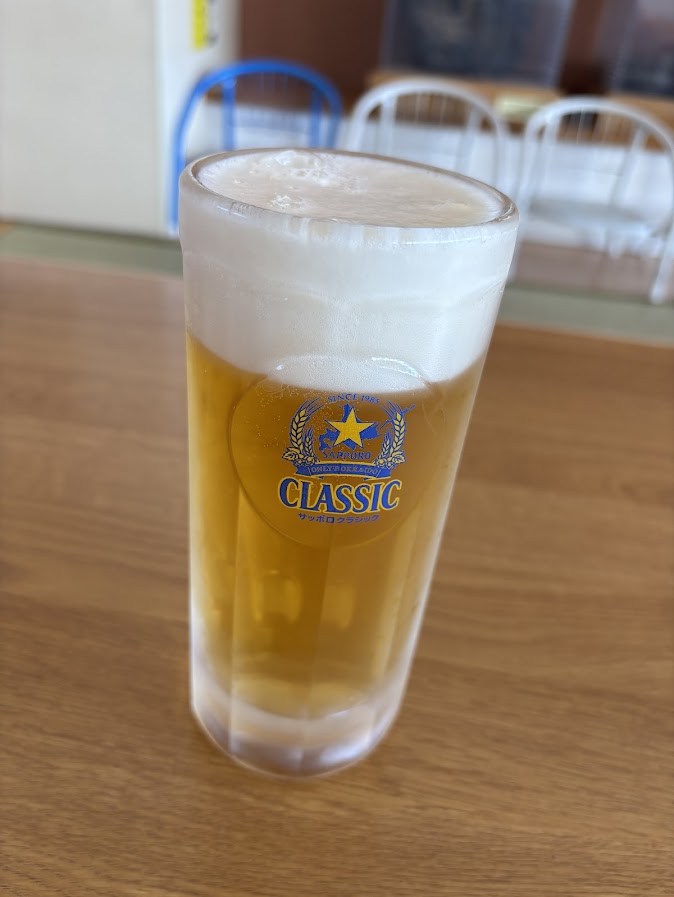 北のたまゆら 東苗穂店で生ビール（サッポロクラシック）