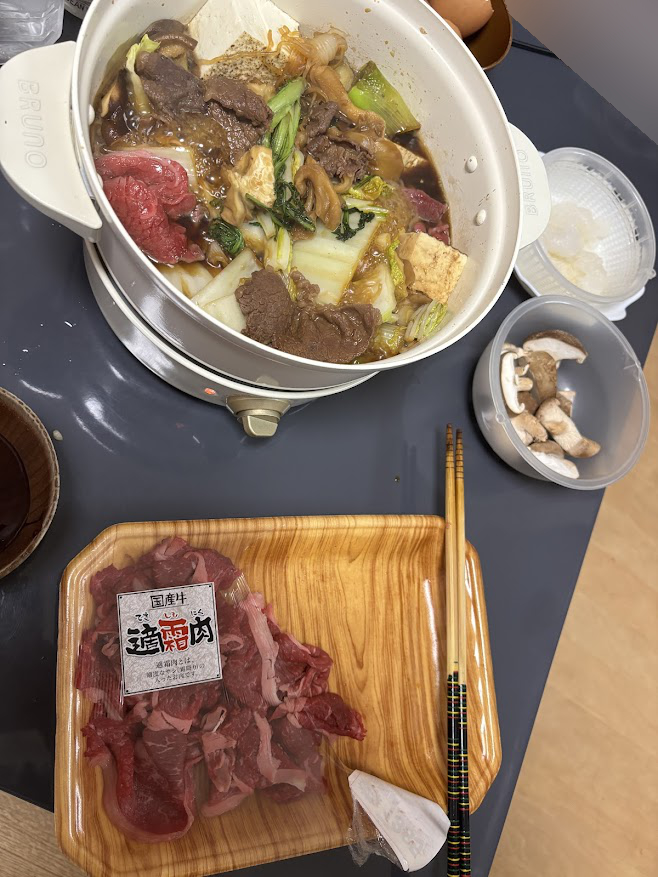 ロピアで買って来た牛肉ですき焼き
