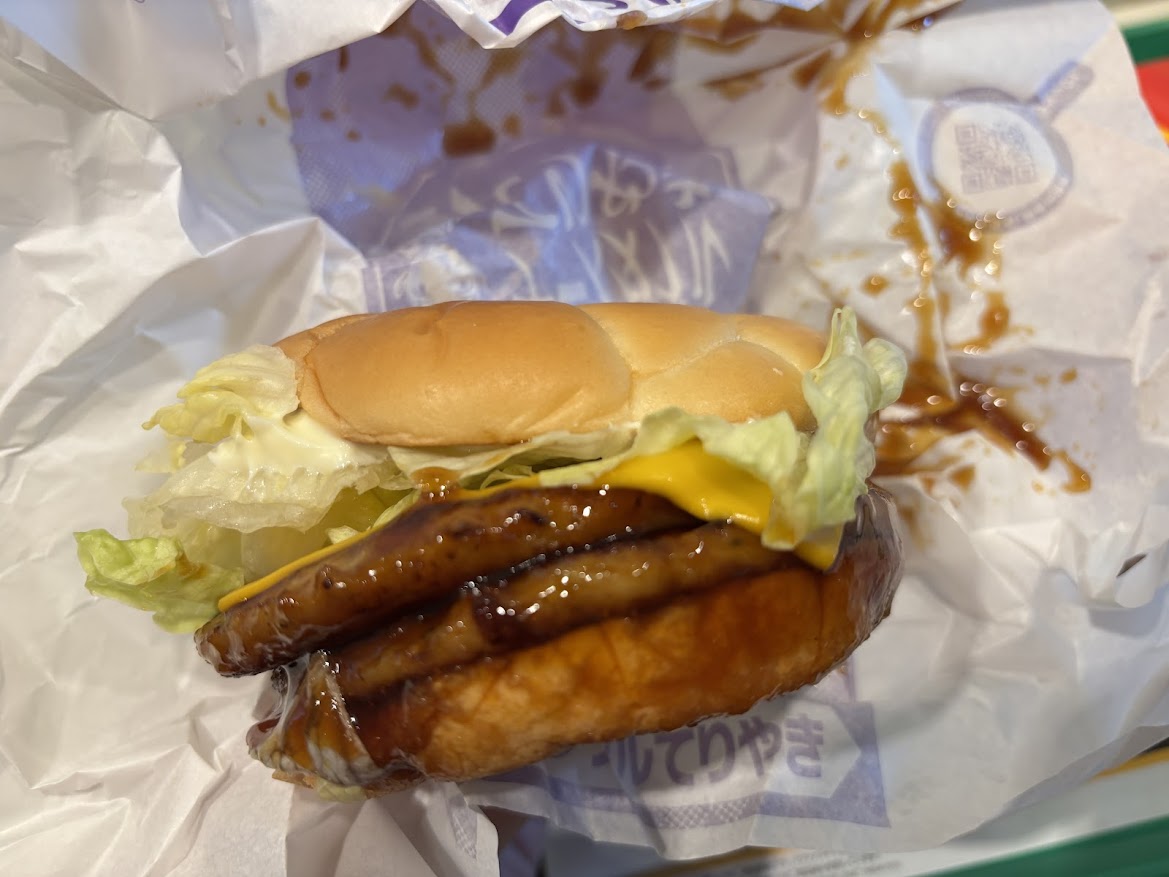 マクドナルド 赤羽アピレ店でチーズダブルてりやき バーガーのセット