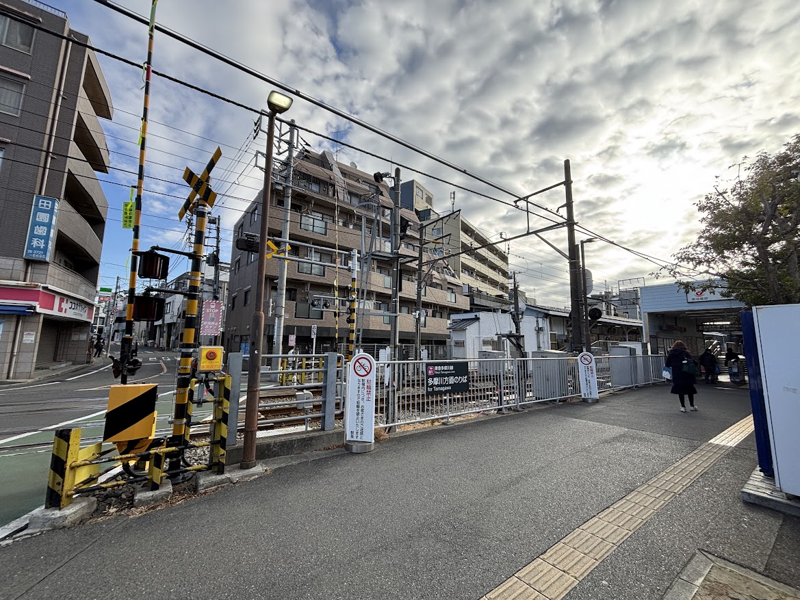 東京多摩川線 沼部駅前（多摩川方面）