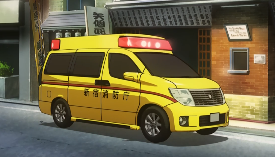 アニメ じょしらく 第二席「楽屋の富」「三塔一両損」「風邪娘」 黄色い救急車