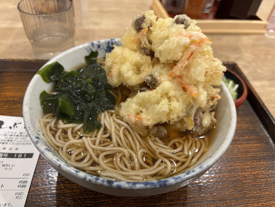 しぶそば 溝の口店でむかごのかき揚げそば