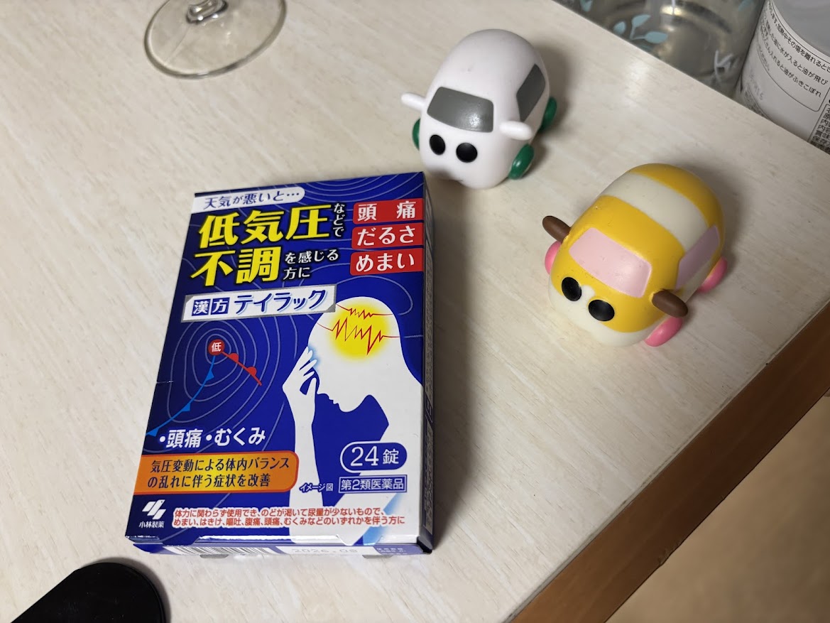 天気が悪いと・・・低気圧などで不調を感じる方に(頭痛、だるさ、めまい、むくみ)漢方 テイラック【いわゆる五苓散】