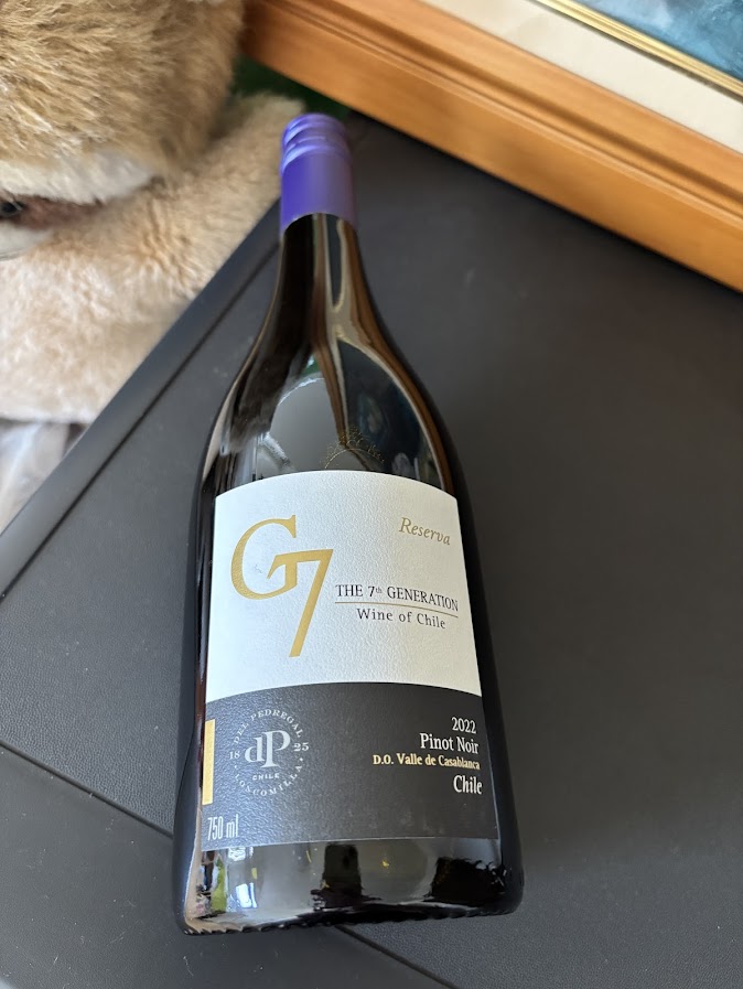 チリの赤ワイン「G7 Reserva Pinot Noir（レゼルバ ピノ・ノワール）2022」
