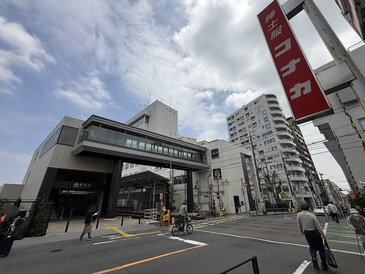 東急目黒線 奥沢駅前