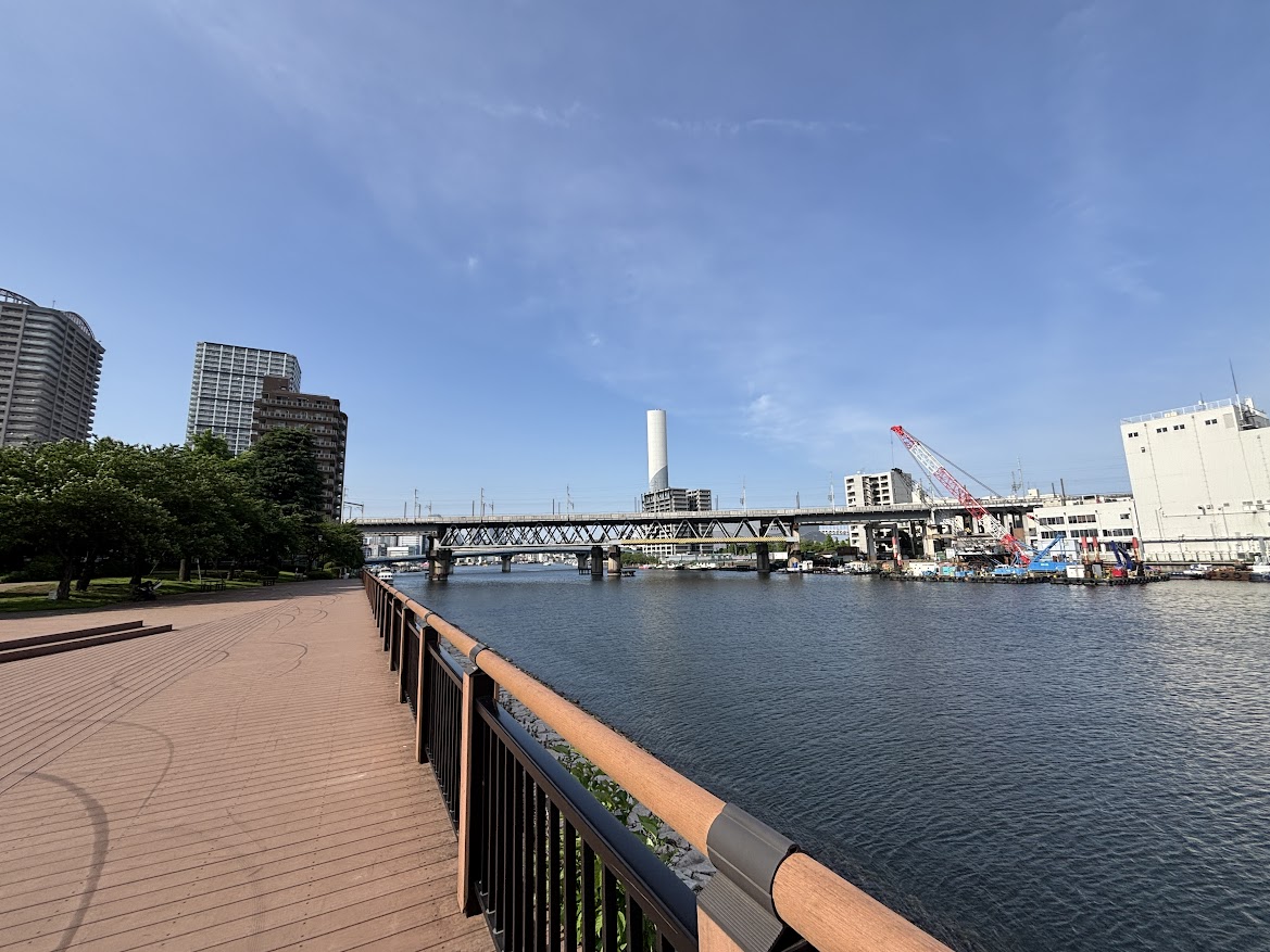 京浜運河沿緑地