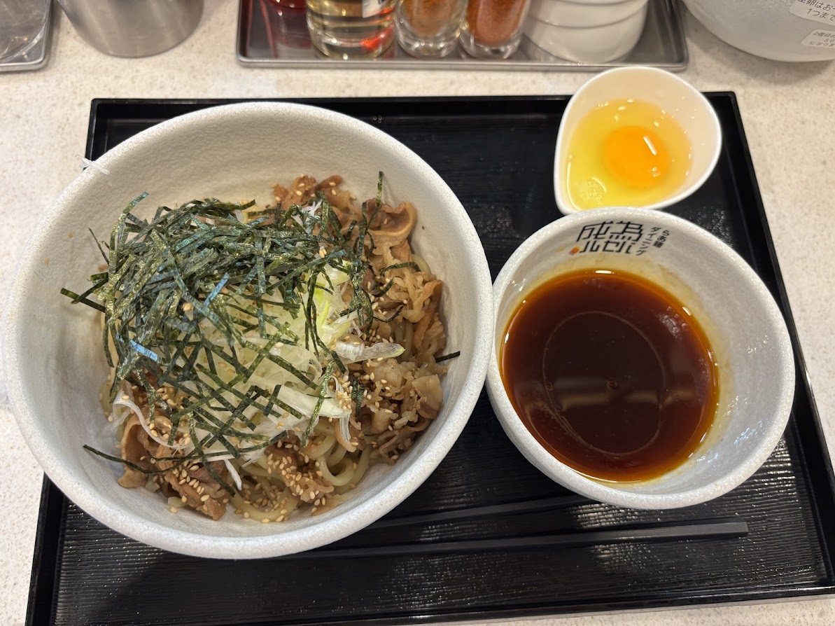 「元祖 牛肉そばつけ麺 為セバ成ル。(なせばなる)」で牛肉そばつけ麺(並)