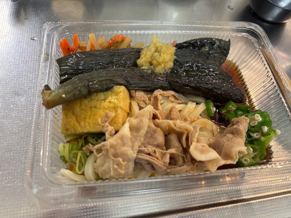 丸亀製麺 揚げ茄子と豚しゃぶうどん弁当（並）