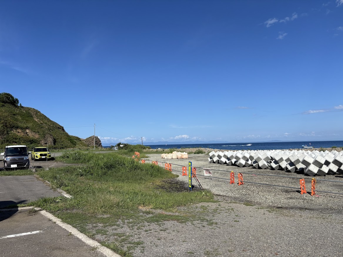 おたる水族館前の海岸（護岸工事中）