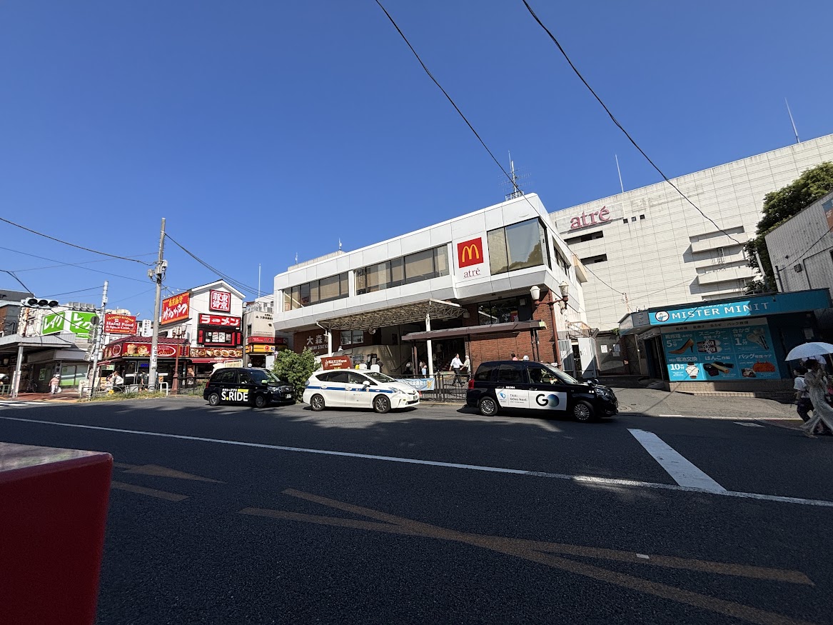 大森駅西口とマクドナルド アトレ大森店