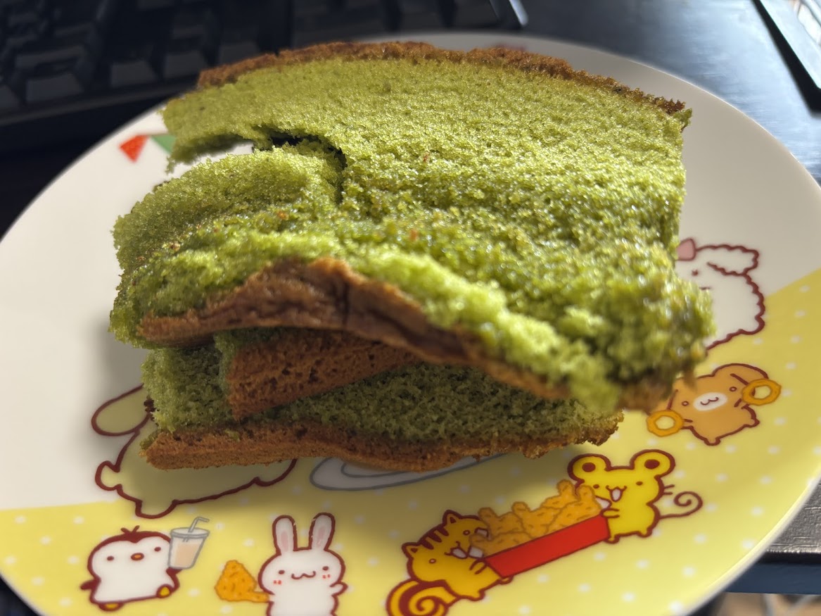 文明堂の二等品ハニーカステラ抹茶