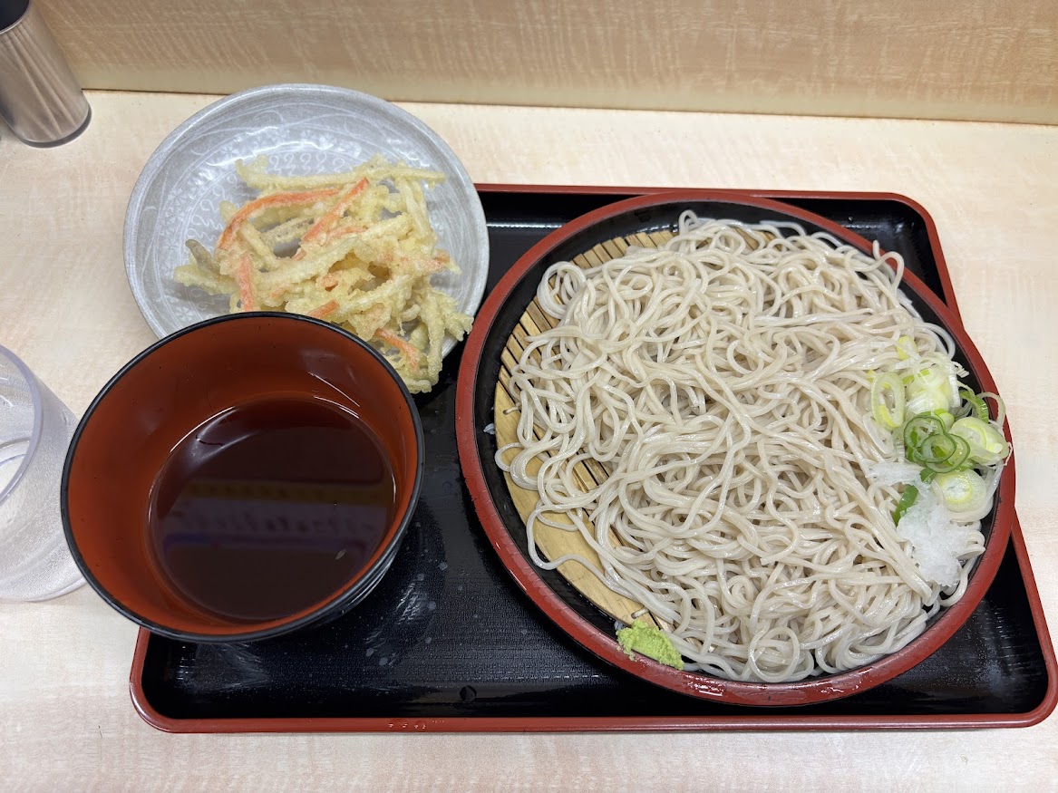 「天花そば」できんぴら天せいろ蕎麦