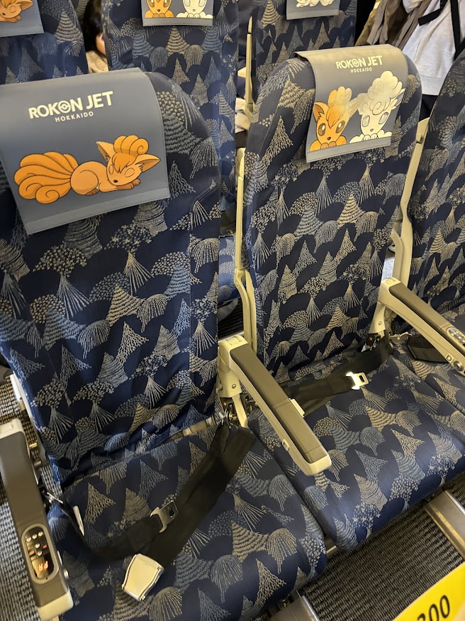 新千歳空港発のエアードゥ（AIR DO）の飛行機（ロコンジェット（ROKONJET））内