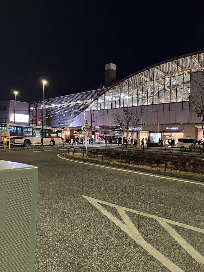 武蔵小金井北口でRAKU SPA Station 武蔵小金井が見える