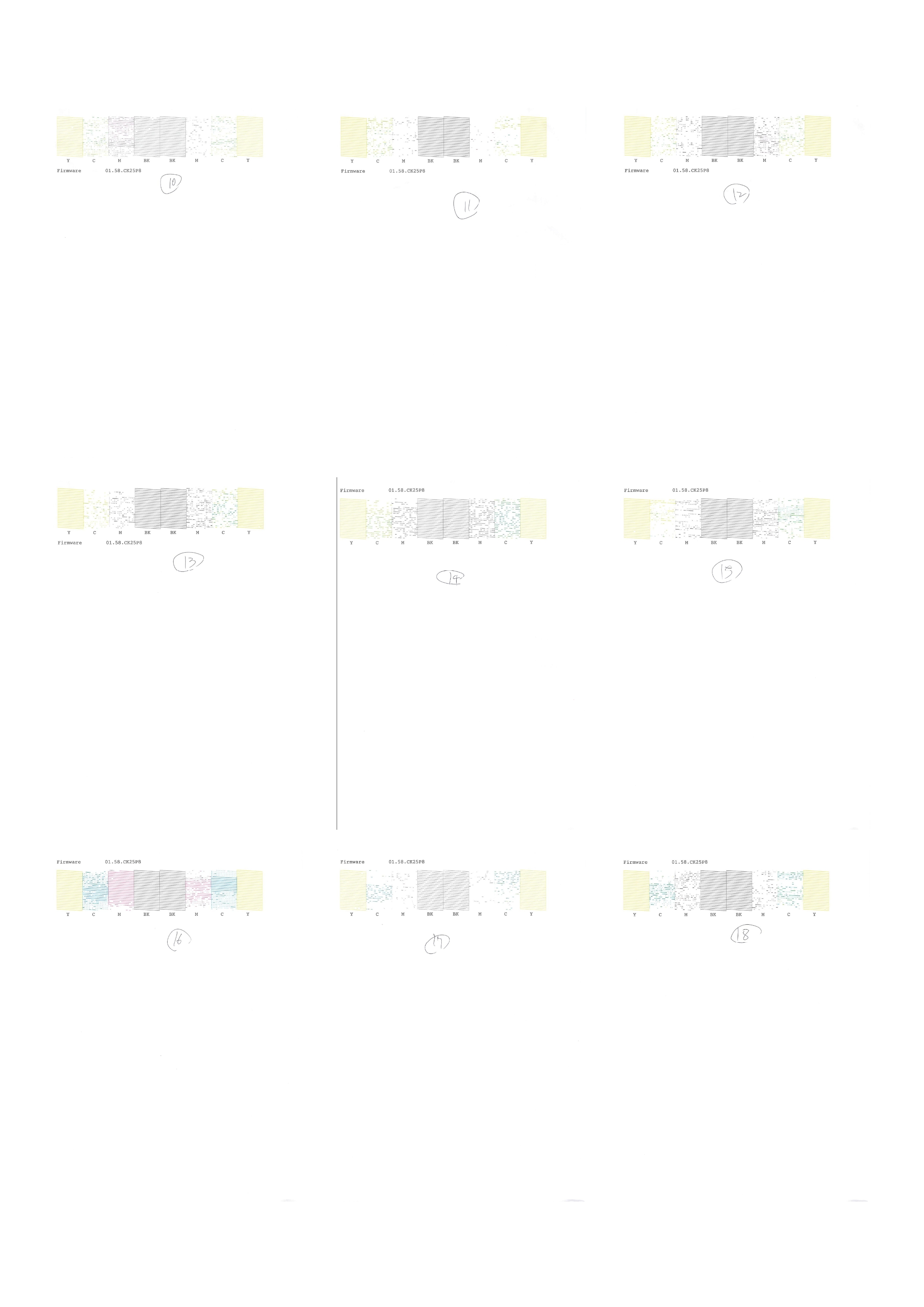 EPSON（エプソン）のビジネスプリンタPX-M885F ヘッドクリーニング結果2