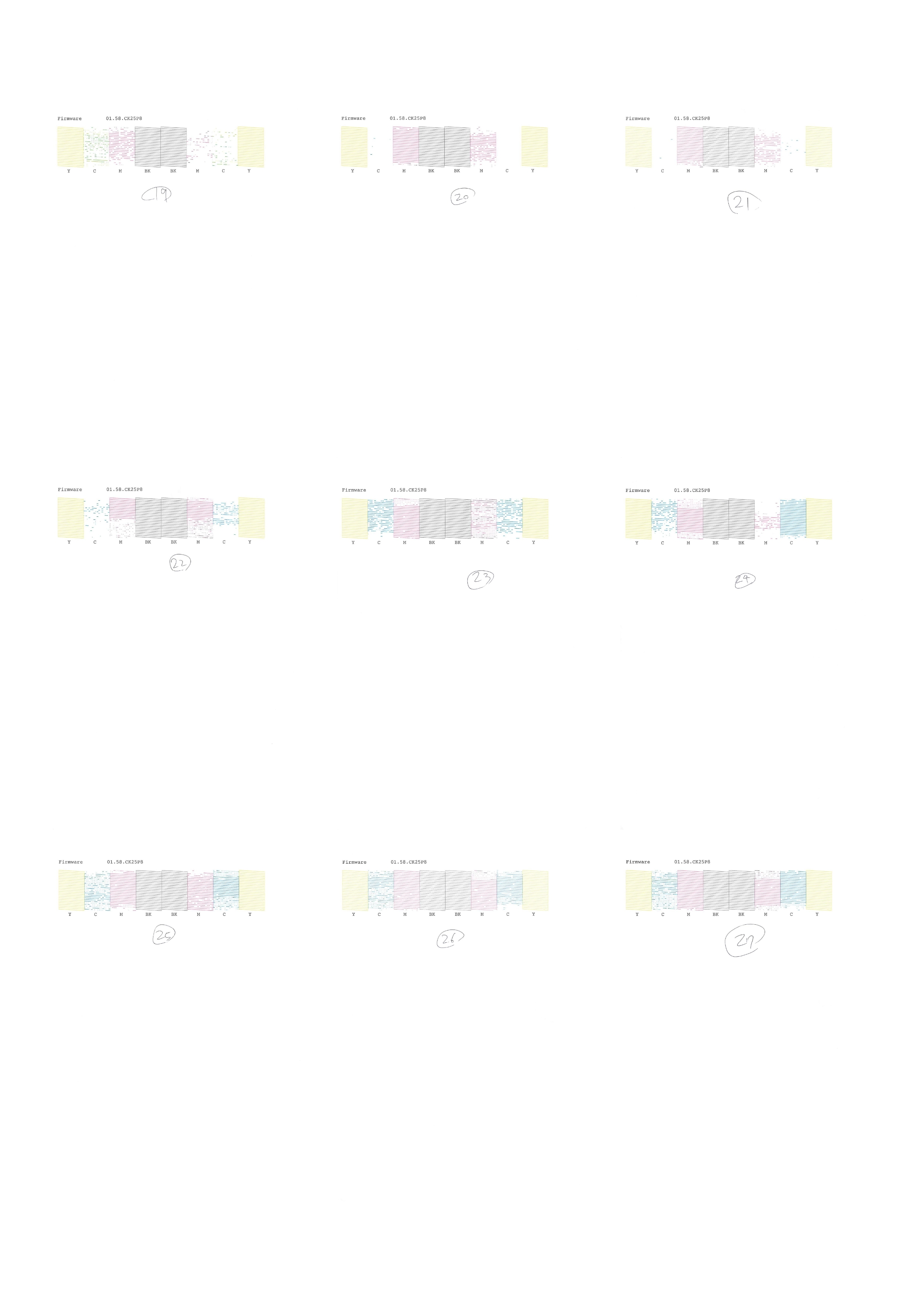 EPSON（エプソン）のビジネスプリンタPX-M885F ヘッドクリーニング結果3