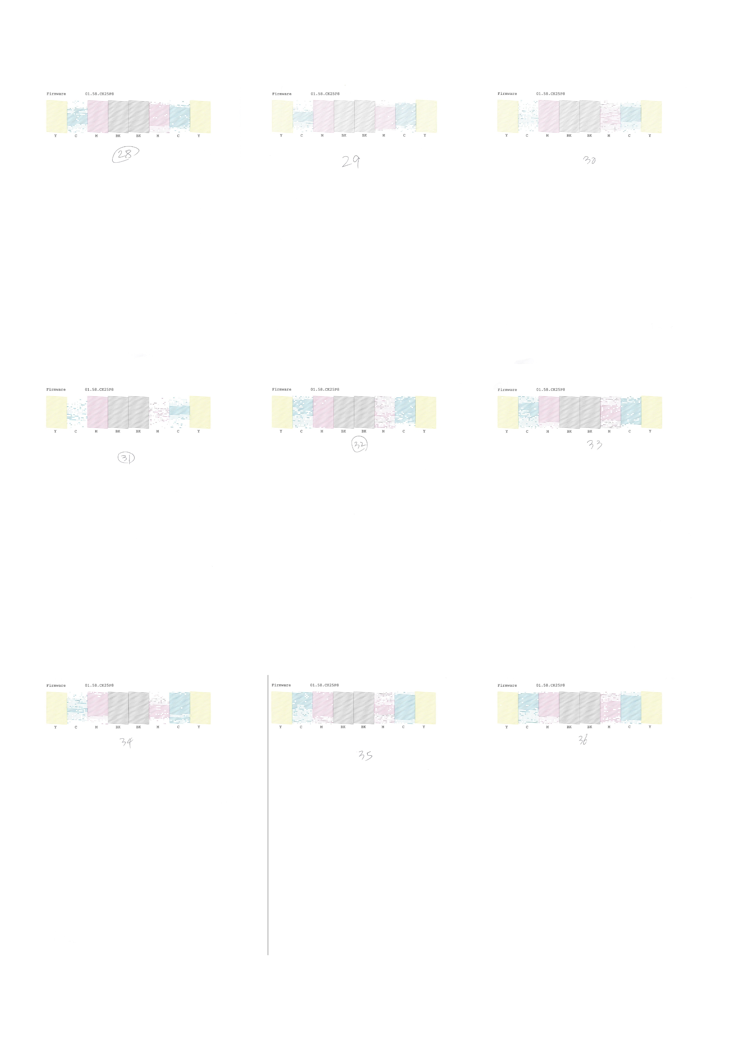 EPSON（エプソン）のビジネスプリンタPX-M885F ヘッドクリーニング結果4