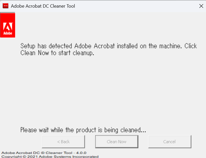 Acrobat Reader（Adobe Reader） および Acrobat 用の Cleaner Tool （Windows）バージョン DC 64bit 用のファイル
