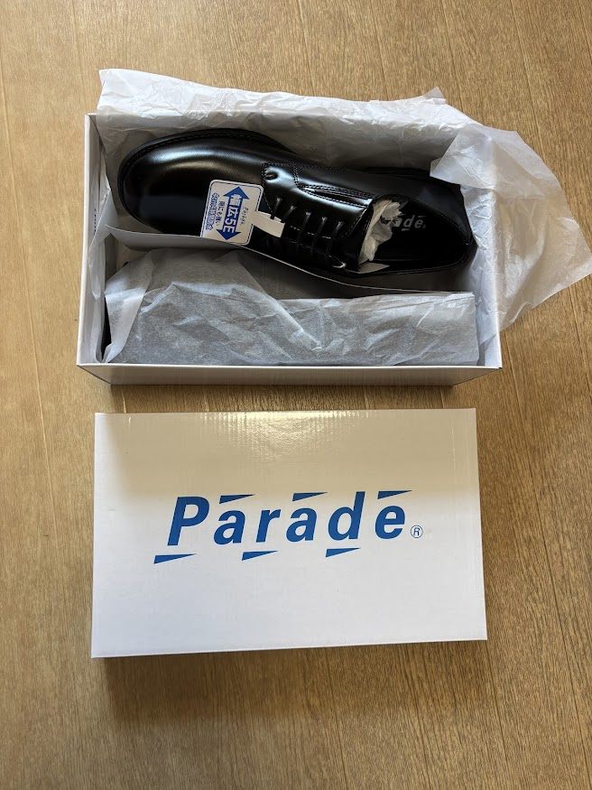 Paradeの「ビジネスシューズ 防水 幅広 5E ゆったり メンズ 紳士 仕事 通勤 プレーントゥ ローファー 合皮 4101 4102 4103」27.0cm