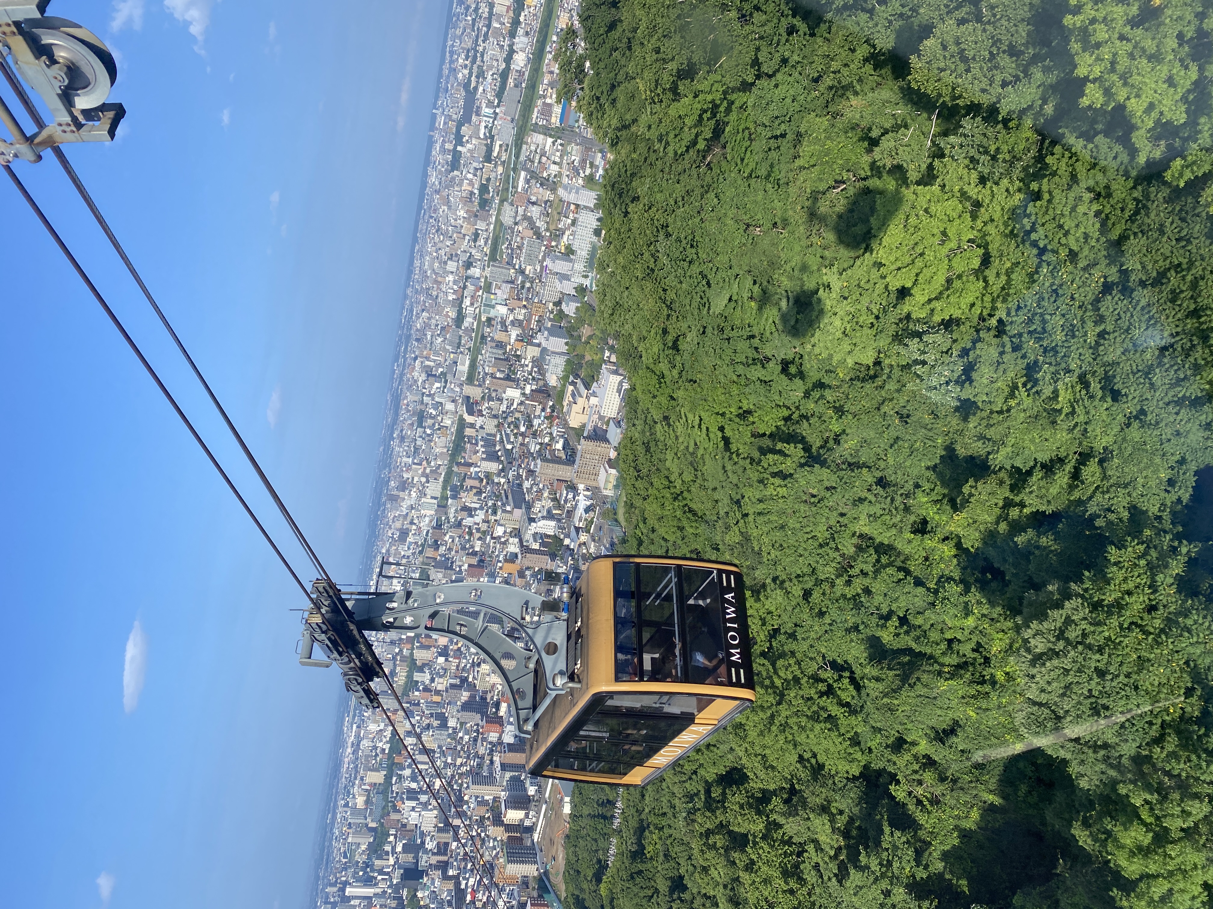 下りのロープウェイからの眺め