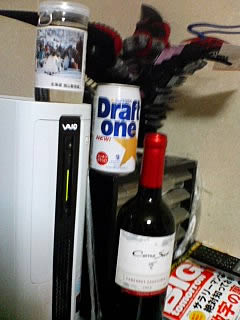 ドラフトワンとかコノスル赤ワインとか日本酒カップ酒「男山（旭山動物園）」