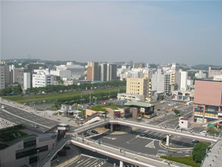 水戸駅前ホテルからの眺め