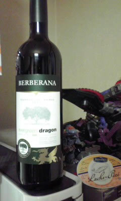 スペインの赤ワイン「BERBERANA evergreen dragon(ベルベラーナ エバーグリーン ドラゴン)2007」