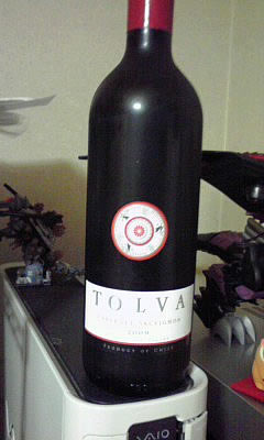 チリの赤ワイン「TOLVA CABERNET SAUVIGNON（トルヴァ カベルネ・ソーヴィニヨン）2009」
