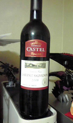 フランスの赤ワイン「CASTEL CABERNET SAUVIGNON（カステル カベルネ・ソーヴィニヨン）2008」