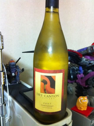 アメリカ カリフォルニアの白ワイン「Dry Canyon California Chardonnay（ドライ・カニョン・カリフォルニア・シャルドネ）2007」