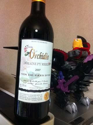 フランスの赤ワイン「Orchidee Domaine Py Merlot（オルシデ・ドメーヌ・ピィ・メルロー）2007」