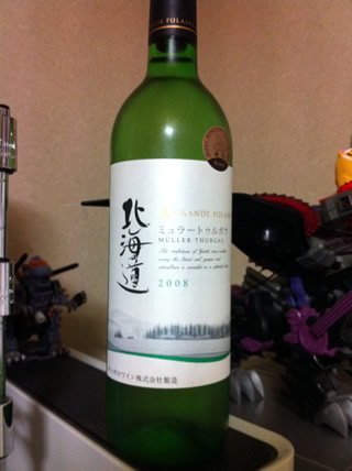 北海道の白ワイン「GRANDE POLAIRE（グランポレール）北海道ミューラートゥルガウ 2008」