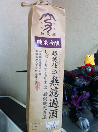 新潟の日本酒 加茂錦「しぼりたてそのまま越後蔵元直送無濾過純米吟醸」
