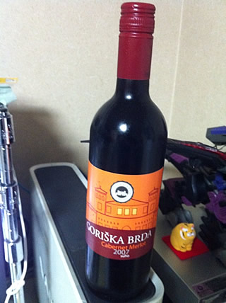 スロベニアの赤ワイン「Goriska Brda Cabernet/Merlot（ゴリシュカ・ブルダ・カベルネ/メルロー）2007」