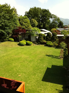 和穣苑 2階部屋からの庭の眺め