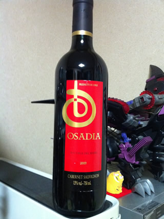 チリの赤ワイン「OSADIA CABERNET SAUVIGNON（オサディア カベルネソーヴィニヨン）2009」
